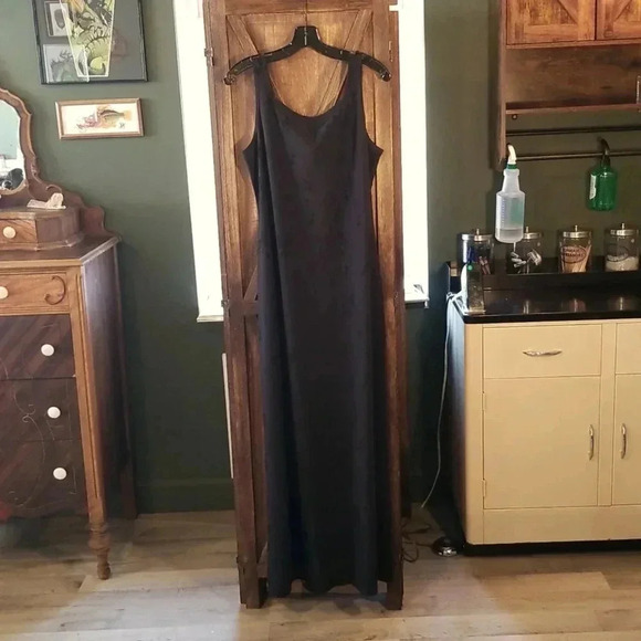 Terra Nostra black  slinky maxi dress from 90s - Picture 6 of 6